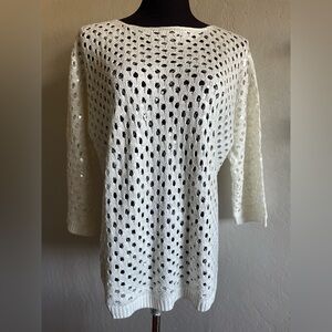 Chico’s White Knit Sweater